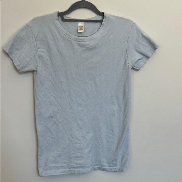 Banana Republic Tops - Banana Republic Soft Blue Stretchy Knit Top, size L, made in Italy‎